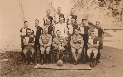 Battalion Football Team of the First Battalion, The Queens Own Royal West Kent Regiment. Poona,