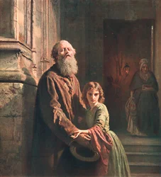 Slepý žebrák, 1853, c1902.