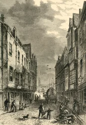 The Bridge-Foot, Southwark, v roce 1810, c1878.