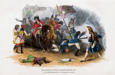 Carabiniers v bitvě u Ramillies, 23. května 1706