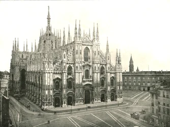 Katedrála, Milán, Itálie, 1895.