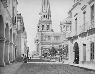 Katedrála v Guadalajara, Mexiko, c1897.