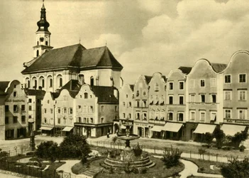 Kostel svatého Jiří, Schärding am Inn, Horní Rakousko, c1935.