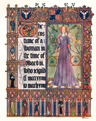 Kostým ženy za vlády Edwarda III., c1353