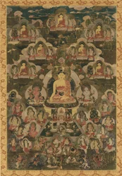 Osm lékařských buddhů, 18. století.