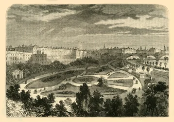 Nábřeží, od Charing Cross Bridge, 1881.