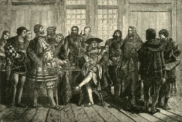 Císař Maxmilián obklopený nejslavnějšími ze svých současníků 1508-1519, 1890.