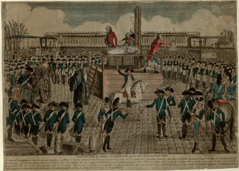 Poprava Marie Antoinetty na náměstí Revoluce 16. října 1793, kolem 1793