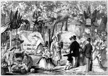 Fete des Loges, St-Germain-en-Laye, Francie, 1874