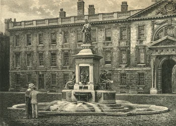 Fontána, Kings College, Cambridge, konec 19. století.
