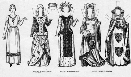 Galerie kostýmů: Šaty nošené v posledních letech vlády Edwarda III., c1934