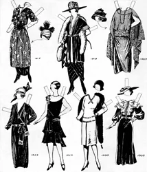 Galerie historických kostýmů: Šaty nošené během dvacátého století, c1934