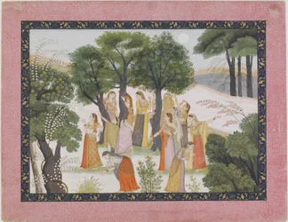 Gópí hledají Krišnu z Bhágavata Purány, ca. 1780.