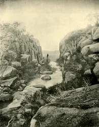 The Gorge, Buffalo Falls, Viktoriánské Alpy, 1901.