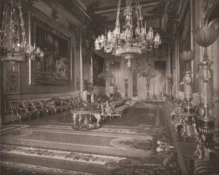 Velká přijímací místnost, Windsor Castle, Berkshire, 1894.