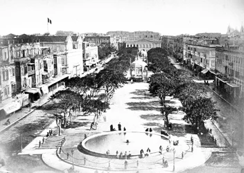 Velké náměstí, Alexandrie, Egypt, 1910