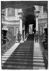 Velké schodiště, Buckinghamský palác, Londýn, 1900