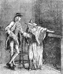 Cikán hovoří s generálním inspektorem Velké Británie, c1753
