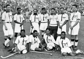 Indický hokejový tým, vítězové zlaté medaile, olympijské hry v Berlíně, 1936