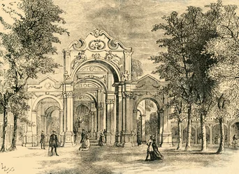 Italská procházka, Vauxhall Gardens, c1878.
