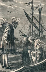 Král navštíví Vasco da Gama, 1904