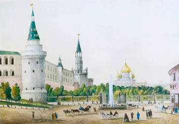 Zahrada Kremlu, Moskva, Rusko, 30.–40. léta 19. století.