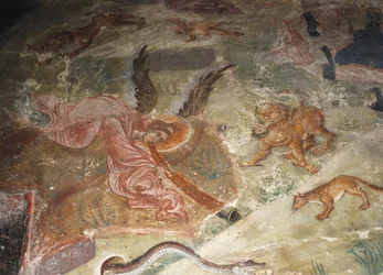 Poslední soud. Detail: Země vydala své mrtvé, 1321-1322