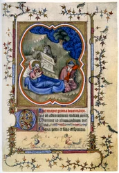 Narození Páně, z knihy hodin a misál c1370 1958
