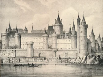 Starý Louvre v roce 1670, 1915