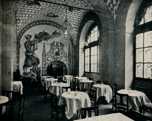 Restaurace Penna DOca, hlavní jídelna, c1928