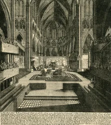 Přípravy na korunovaci Jakuba II. a jeho královny v roce 1685, 1881.