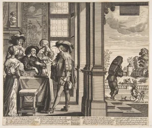 Marnotratný syn opouští domov, ca. 1636.