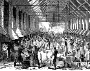 Závod společnosti Railway Carriage Company, Oldbury, West Midlands, 1869