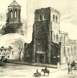 Refektář Kazatelna. The Abbey Church, 1898.