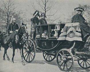 Královský pár vracející se z opatství, 1923, 1937.