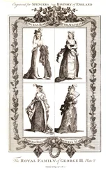 Královská rodina Jiřího III., vydal Alexander Hogg 18. ledna 1794. Plate 2