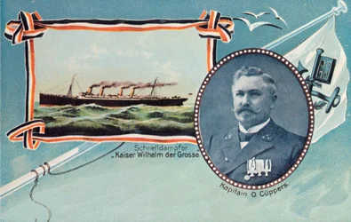 SS Kaiser Wilhelm der Grosse a kapitán Otto Cuppers, c1905.