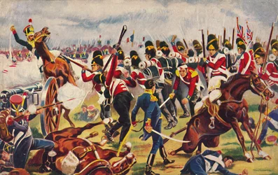 Sherwoodští lesníci. The Advance of the Sherwood Foresters at Salamanca, 1812, 1939.