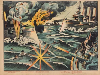 Potopení německého křižníku SMS Magdeburg, 1914.