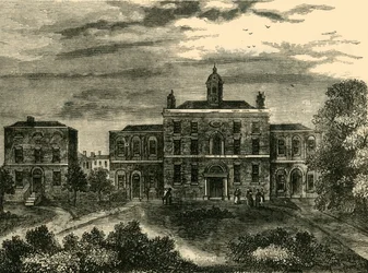 Small-pox Hospital, Kings Cross, v roce 1800, c1876.