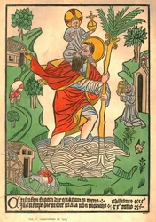 Svatý Kryštof z roku 1423.