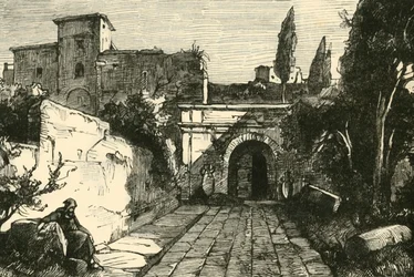 Hrob Scipia v Římě, 1890.