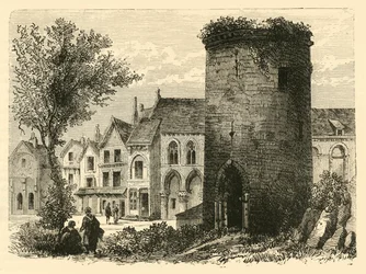 Věž Louise DOutremera v Laonu Zničena v roce 1831, 1890.