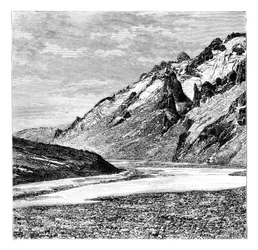 Údolí Upper Karakash, Čína, 1895