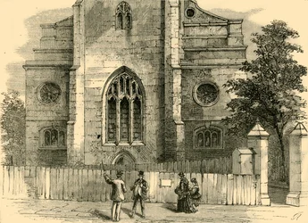 West End of St. Andrews, ukazující gotický oblouk, c1872.