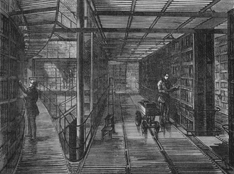 Knihovny v Britském muzeu, Bloomsbury, Londýn, c1875 1878