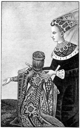 Motýlí čelenka, 15. století, 1910