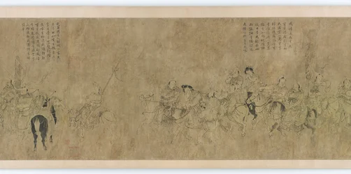 Zajetí Cai Wenji, dynastie Ming, 14.-15. století.
