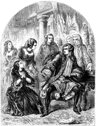 Hraběnka z Derwentwater prosí o život svého manžela, 1715-1716