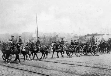 První jednotky britského expedičního sboru v Boulogne, severní Francie, 1914 1920